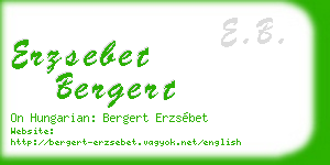 erzsebet bergert business card